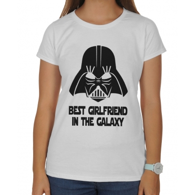 Koszulka na dzień Kobiet Best girlfriend in the galaxy